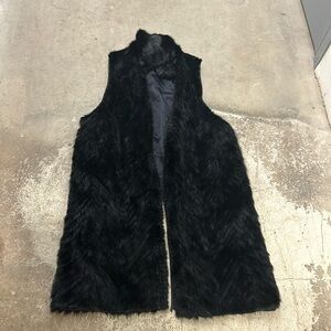 Genuine fur maxi vest